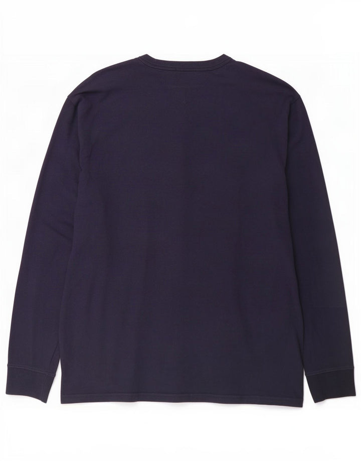 Tommy Hilfiger Herren-Oberteil mit normaler Passform, langärmlig, Marineblau