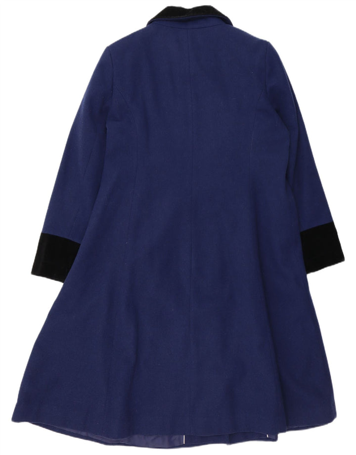 Monsoon Damen Zweireihiger Mantel UK 16 Große blaue Wolle
