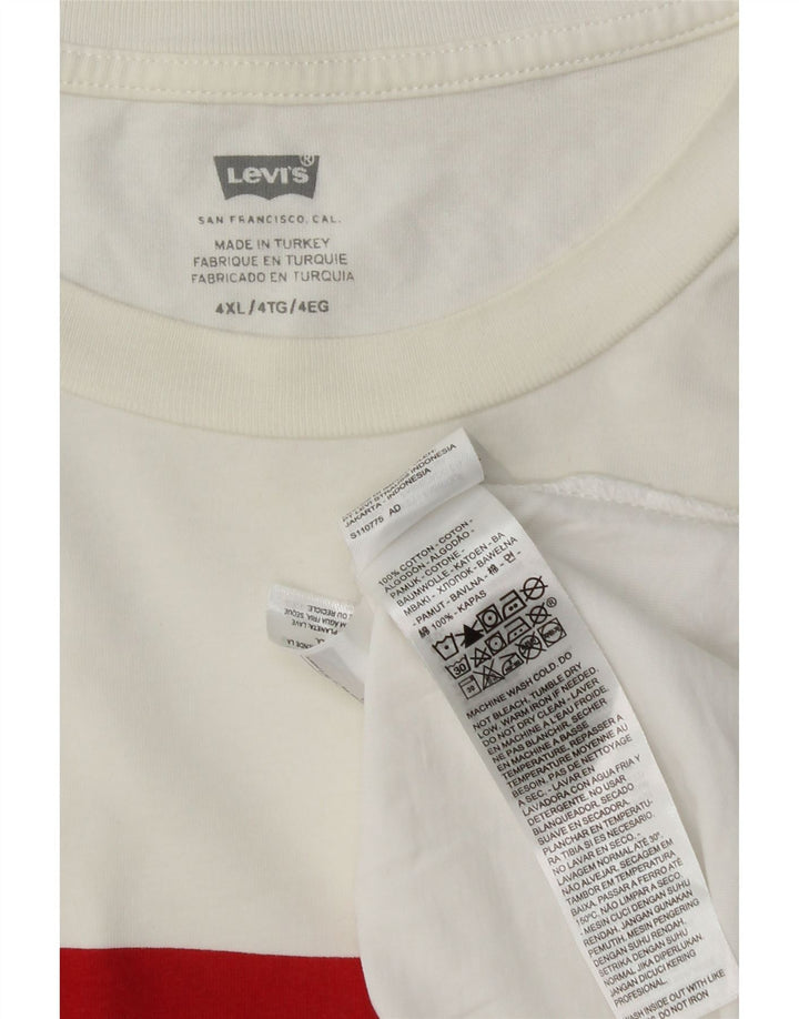 Levi's Herren-T-Shirt mit Grafik, 4XL, weiße Baumwolle