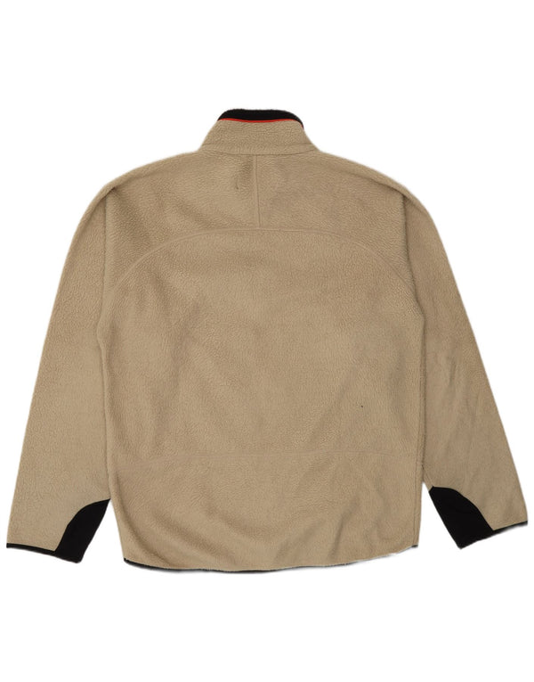 Fila Herren Fleecejacke UK 40 Large Beige Colourblock Polyester