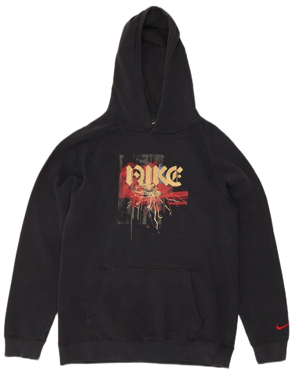 Nike Jungen Graphic Hoodie Pullover 13–14 Jahre XL Schwarz Baumwolle Sport