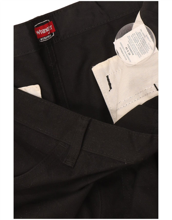 WRANGLER Gerade Cargohose für Herren, W40, L30, schwarze Baumwolle