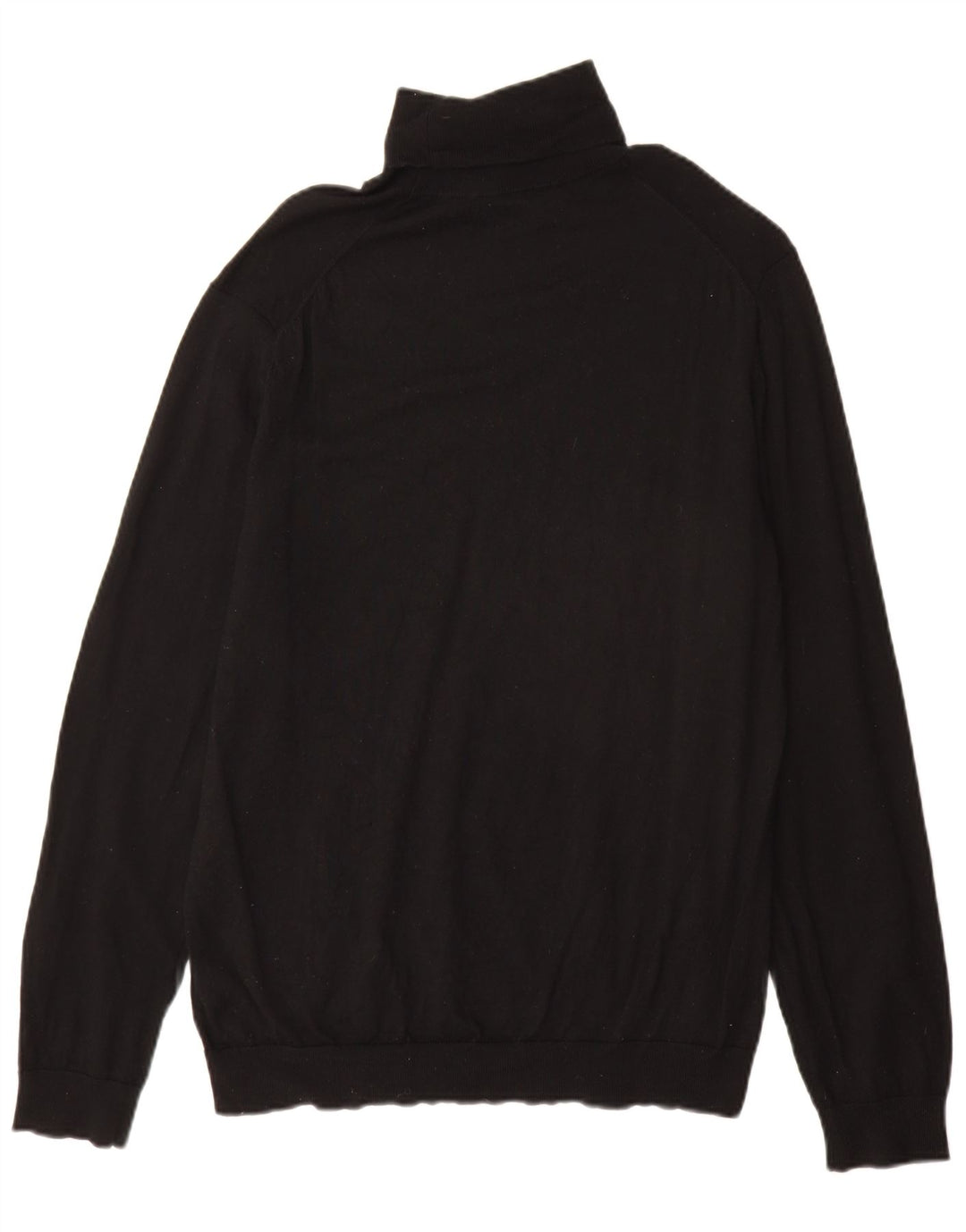 Marks & Spencer Herren-Pullover mit Rollkragen, XL, schwarze Merinowolle