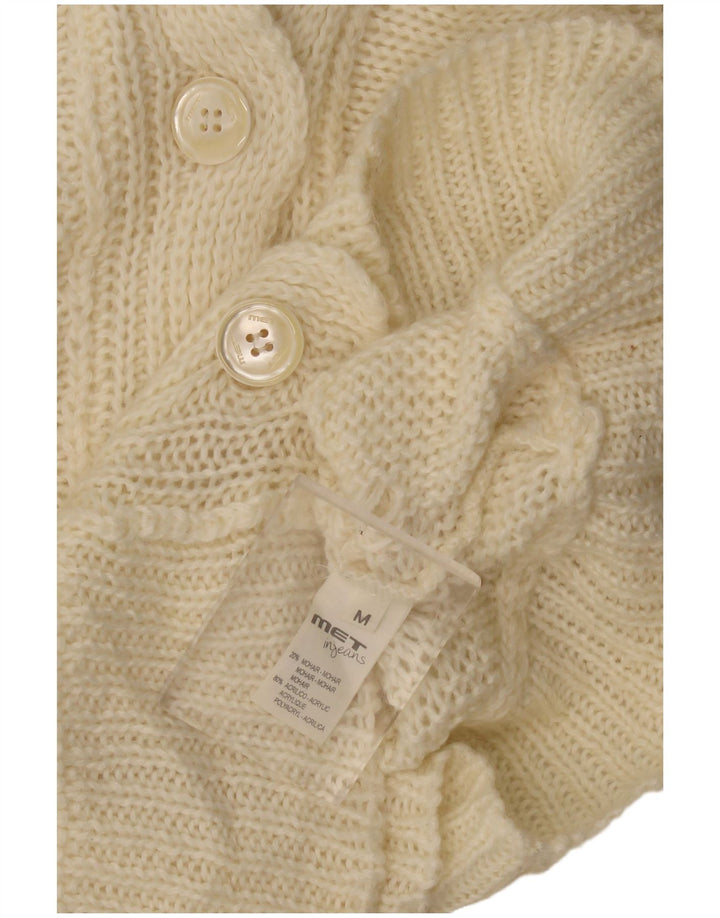 MET Damen-Cardigan-Pullover UK 12 Medium Beige Mohair