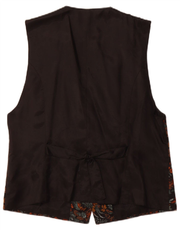 Vintage Herrenweste mit 5 Knöpfen, EU 42, große, mehrfarbige, florale Viskose