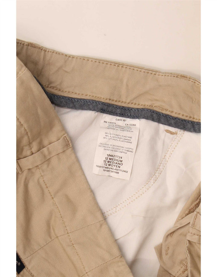 Lee Damen Freizeitshorts US 12 Large W34 Beige Baumwolle