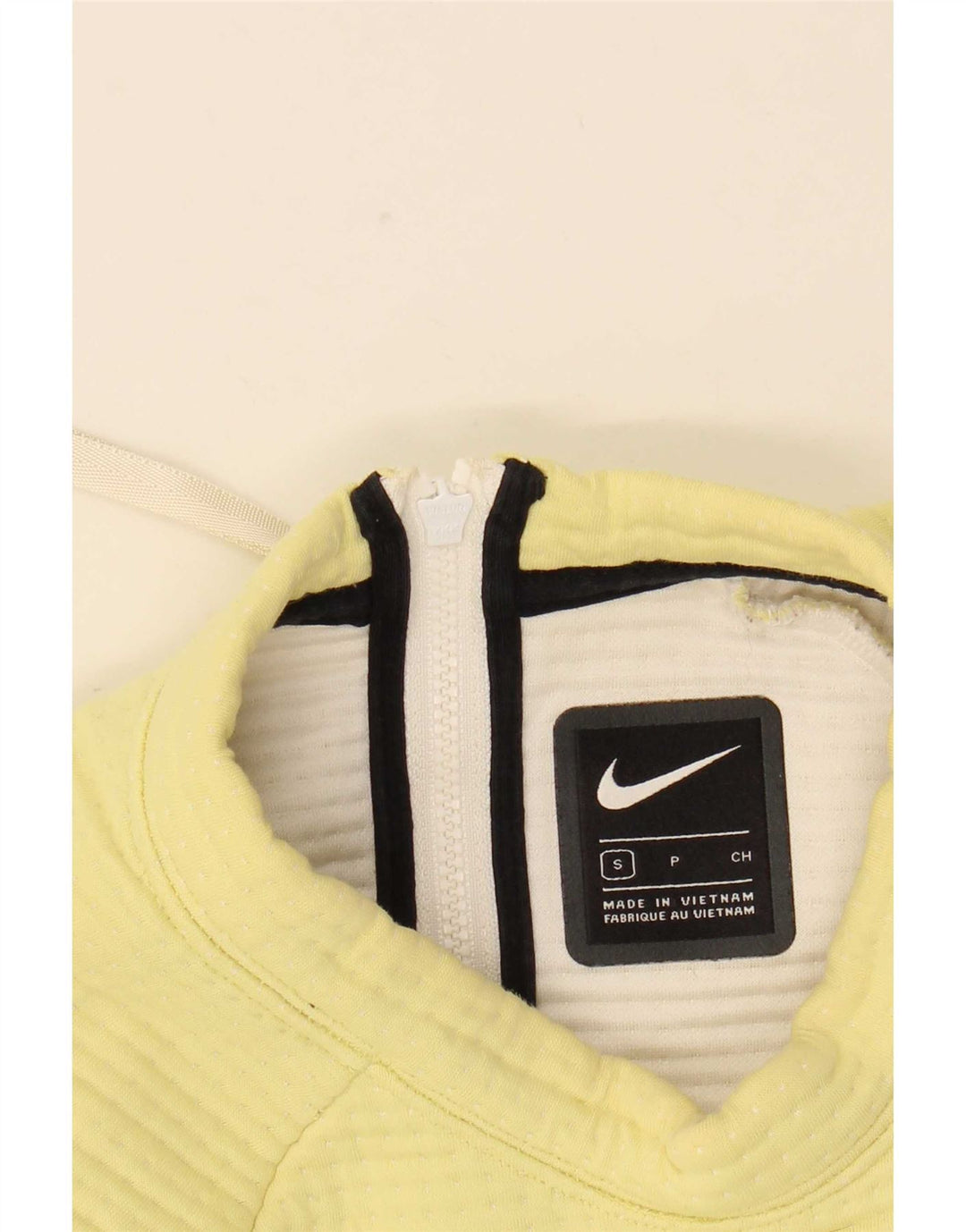 Nike Damen Crop Sweatshirt Pullover UK 10 Small Gelb