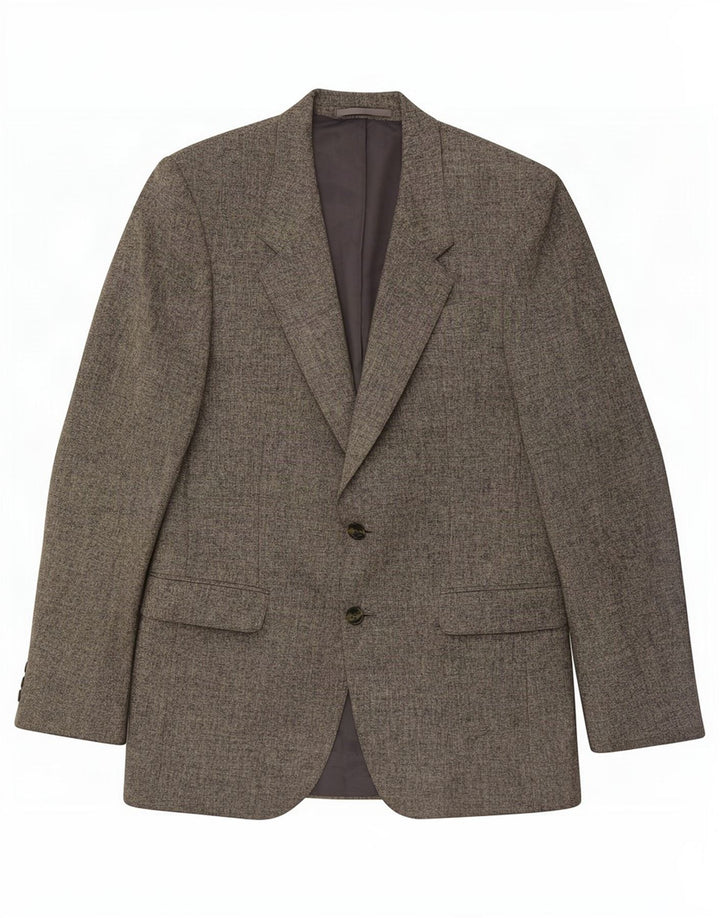 Wellington Herren-Blazerjacke mit 2 Knöpfen, UK 38, mittelgrau gesprenkelte Wolle