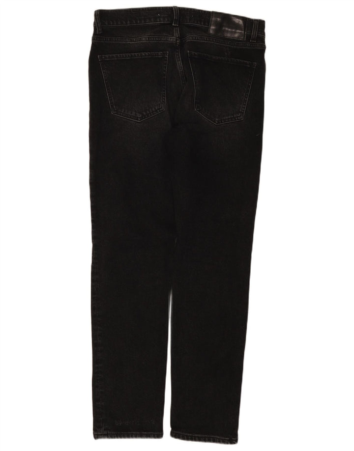 Zara Herren Slim Jeans EU 42 Large W32 L30 Schwarze Baumwolle