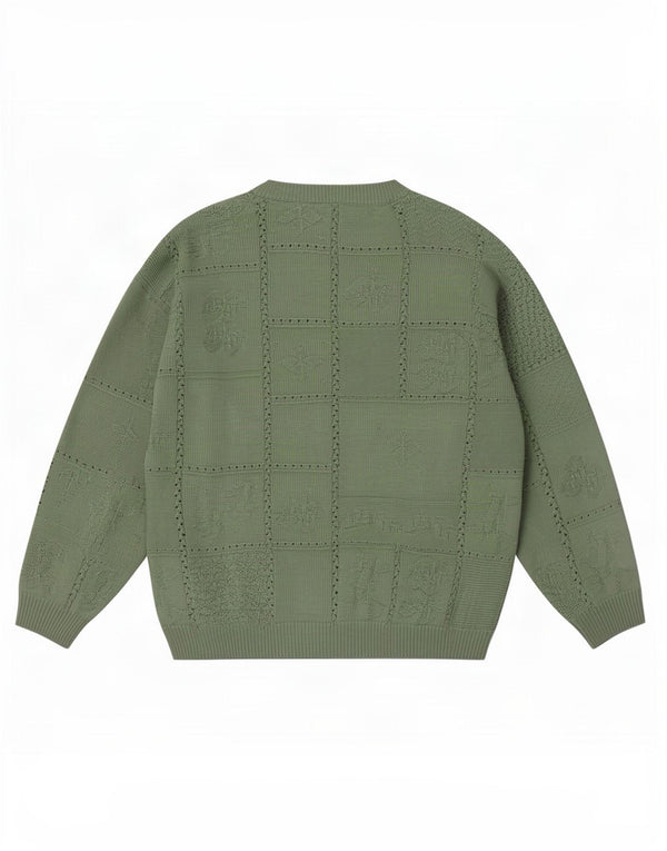 Vintage Damen Pullover mit Rundhalsausschnitt UK 20 2XL Grün