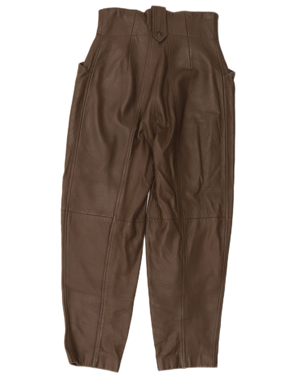 Vintage Damen Hose mit lockerer Passform und hoher Taille, EU 40, Mittel W28 L26, Braun