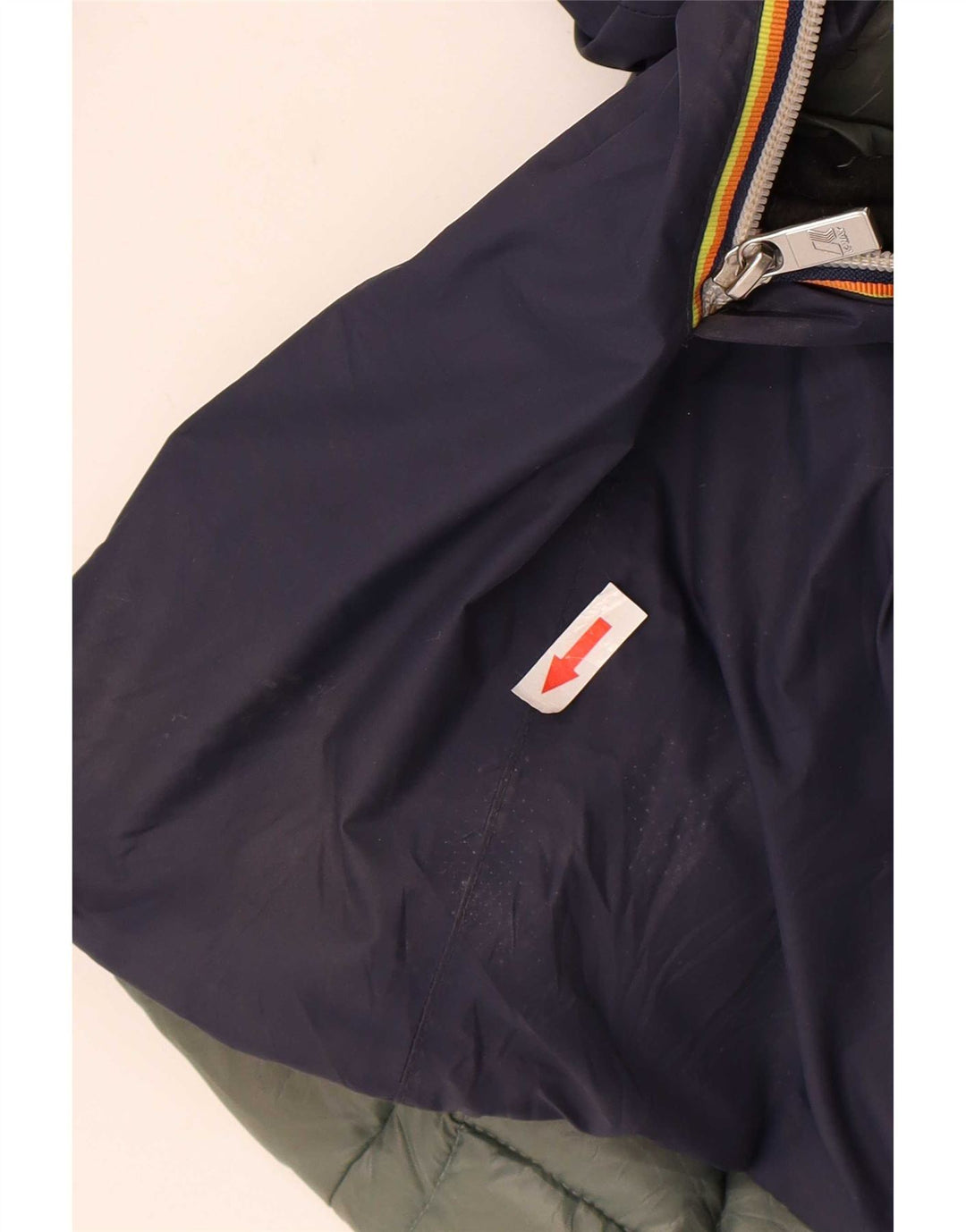 K-Way Damen-Windbreaker-Mantel mit Kapuze, wendbar, Gr. 8, Marineblau