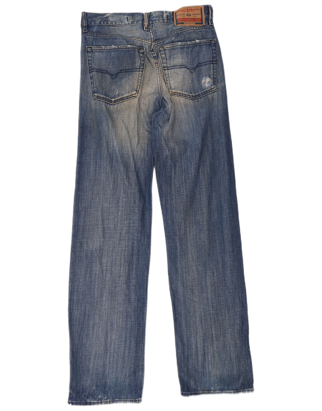 Diesel Herren Straight Jeans W32 L34 Blaue Baumwolle