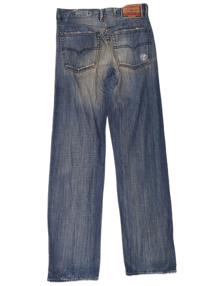 Diesel Herren Straight Jeans W32 L34 Blaue Baumwolle