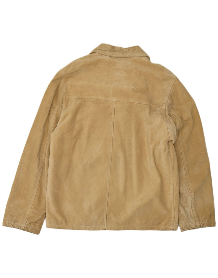 CONBIPEL Herren Wildlederjacke UK 40 Large Beige Leder