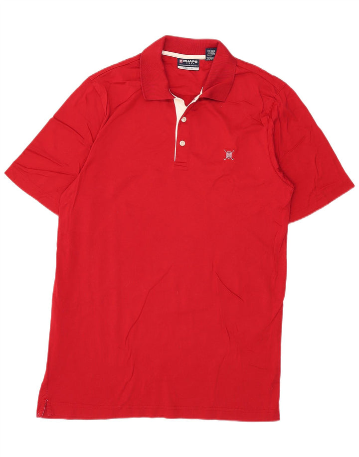 Chaps Herren-Golf-Poloshirt, Größe S, aus roter Baumwolle
