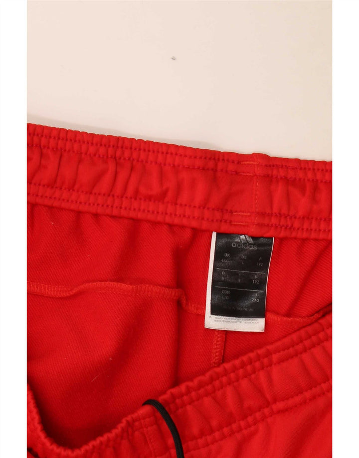 Adidas Herren-Trainingshose, UK, Größe 44/46, großes rotes Polyester