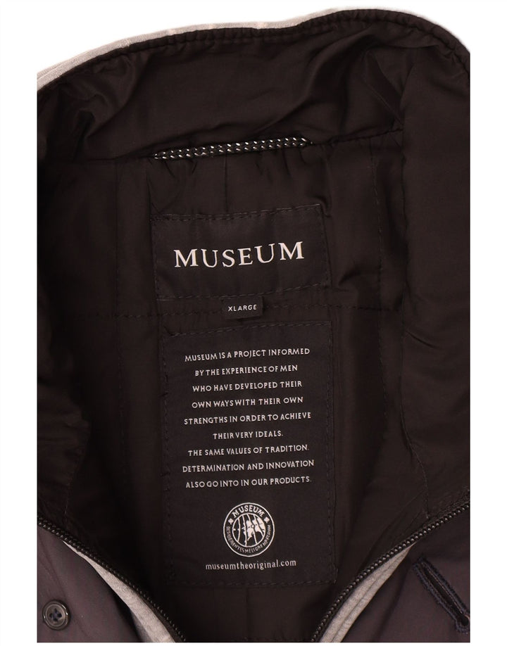 Museum Herren Trenchcoat UK 42 XL Grau Polyester