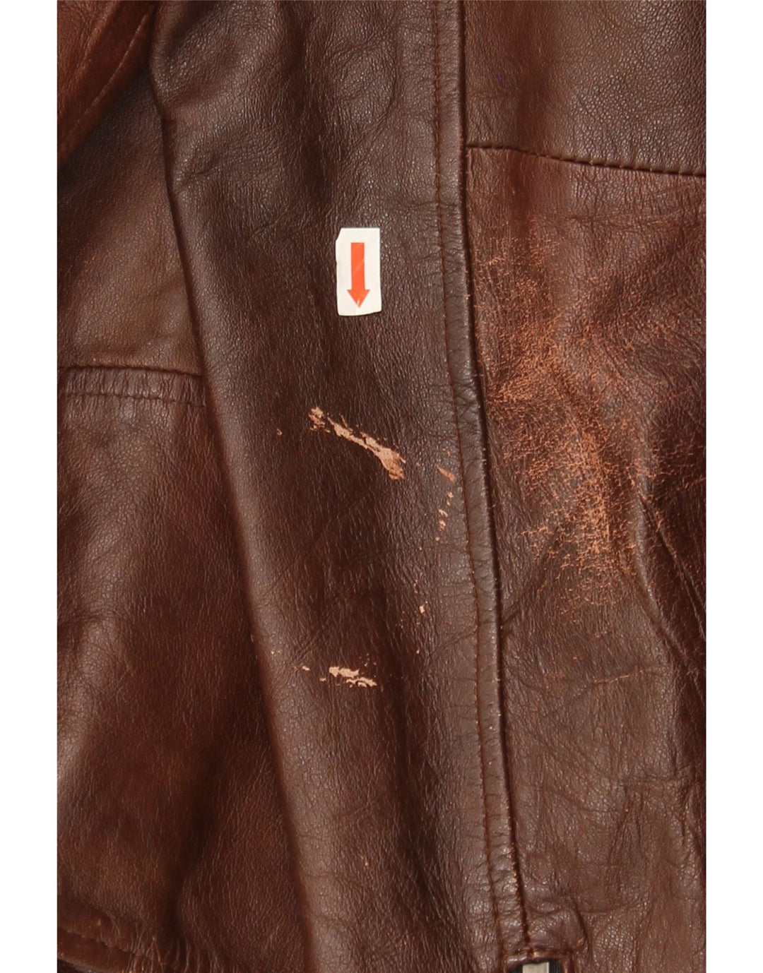 Jack & Jones Herren-Leder-Bikerjacke, Größe 40, großes braunes Leder