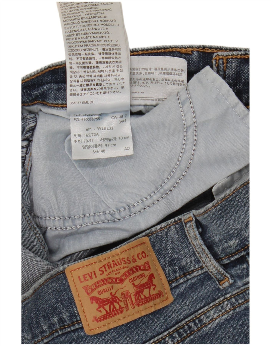 Levi's Damen Classic Bootcut Jeans US 6 Medium W28 L32 Blaue Baumwolle