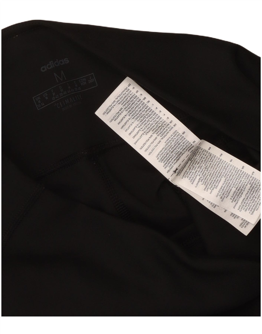 Adidas Damen Climalite Leggings UK 12/14 Medium Schwarz Polyester