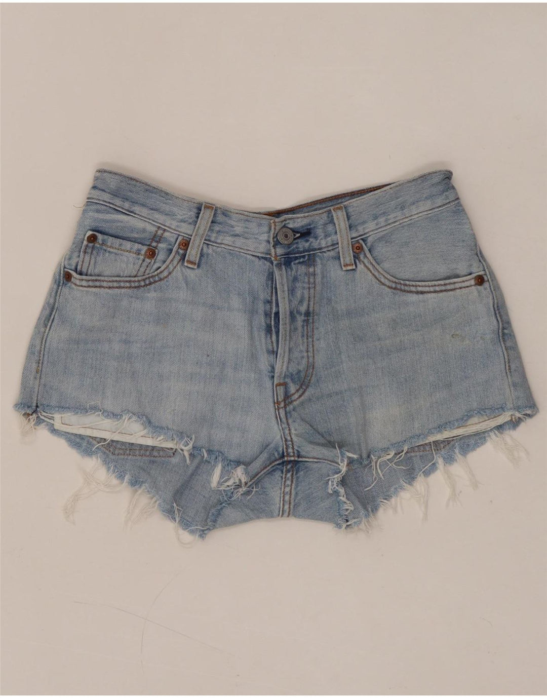 LEVI'S Damen Jeansshorts W25 XS Blaue Baumwolle