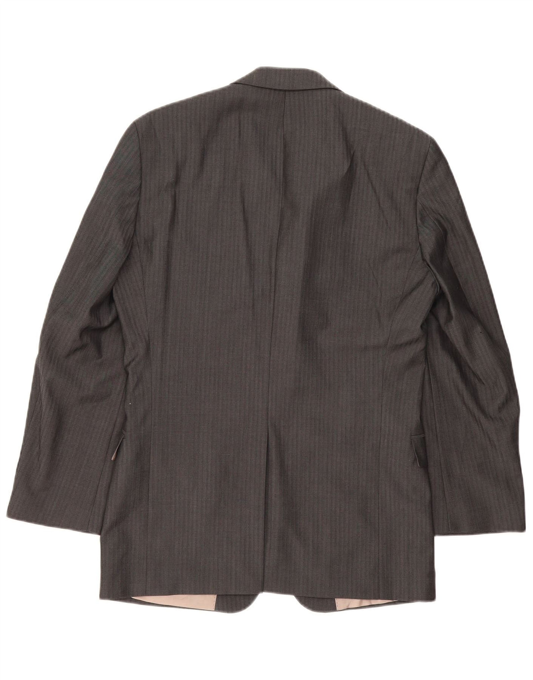 HUGO BOSS Herren-Blazer mit 3 Knöpfen, EU 48, mittelgraue Nadelstreifenwolle