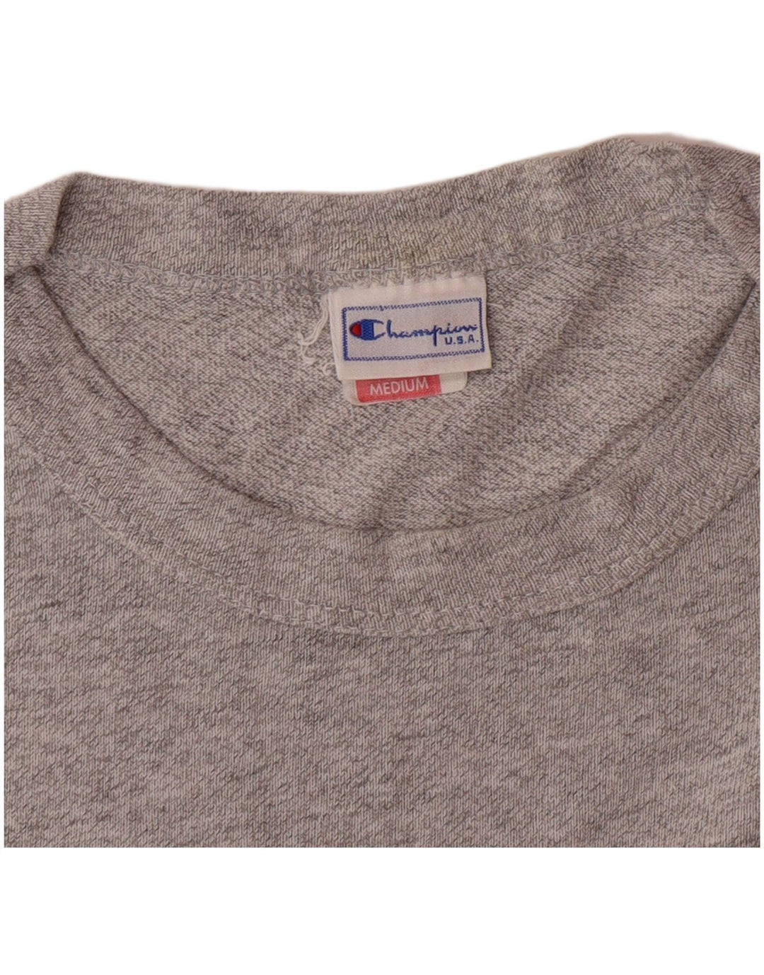 CHAMPION Herren-T-Shirt mit Grafik, mittelgrau gesprenkelte Baumwolle