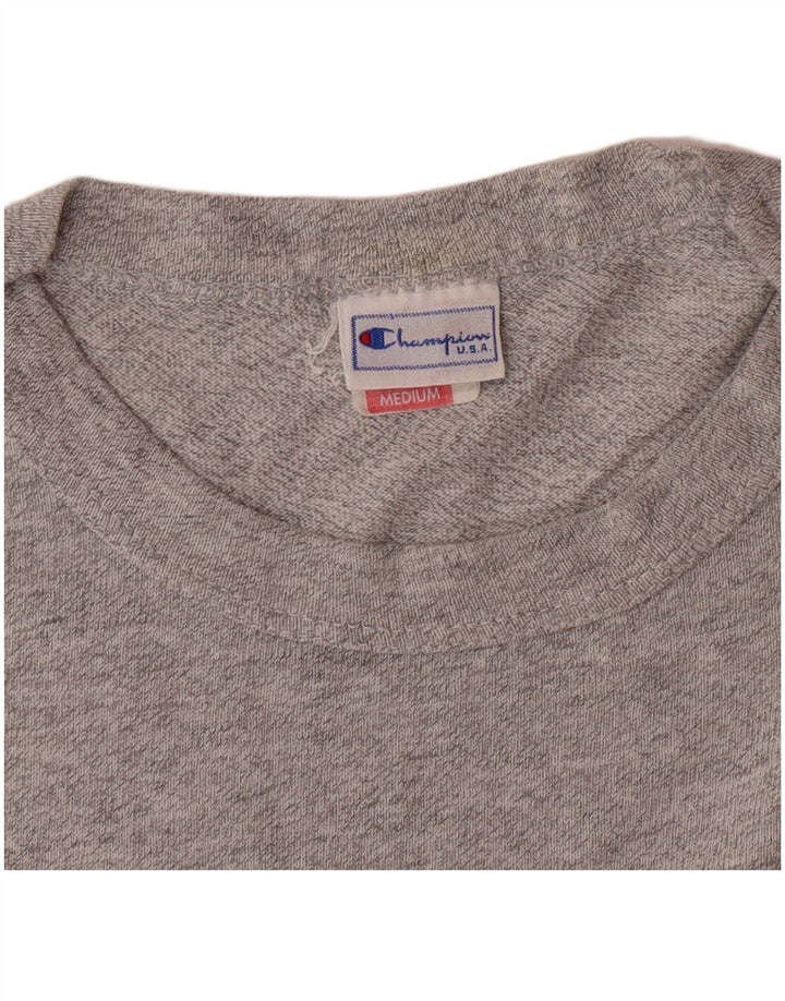 CHAMPION Herren-T-Shirt mit Grafik, mittelgrau gesprenkelte Baumwolle