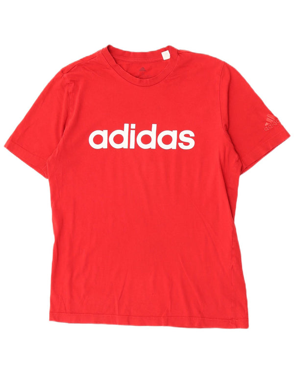 Adidas Herren Grafik T-Shirt Top Small Rot Baumwolle