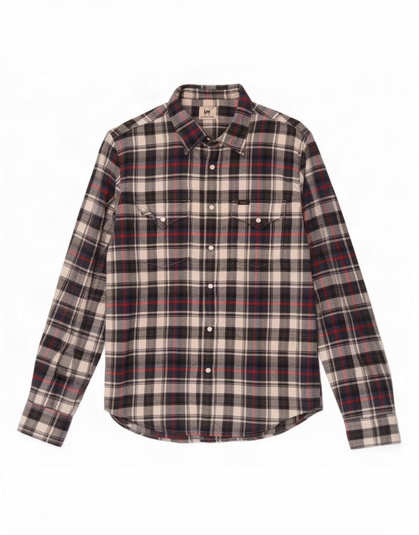 Lee Mens Flannel Shirt Small Multicoloured Check Cotton