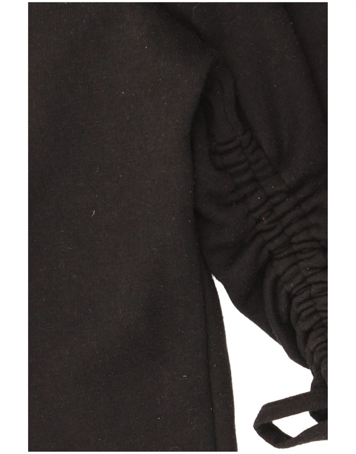 Zara Damen Sweatshirt Pullover UK 10 Small Schwarz Polyester