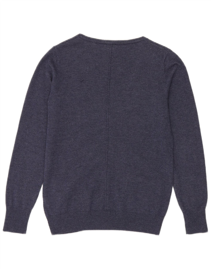 Fat Face Damen-Cardigan-Pullover UK 10 Small Marineblaue Wolle