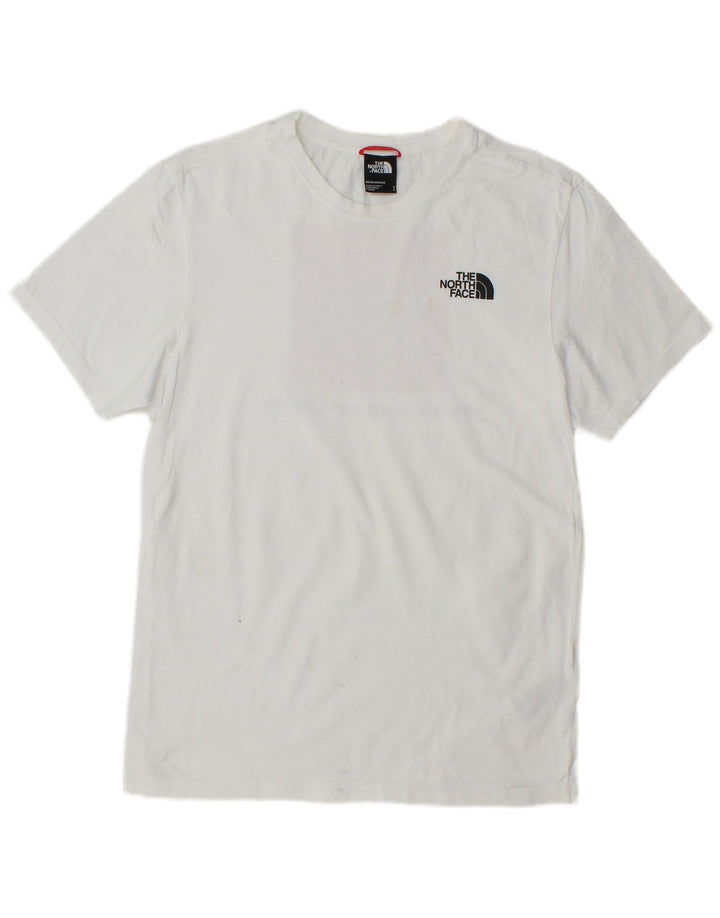THE NORTH FACE Mens Graphic T-Shirt Top Small White Cotton