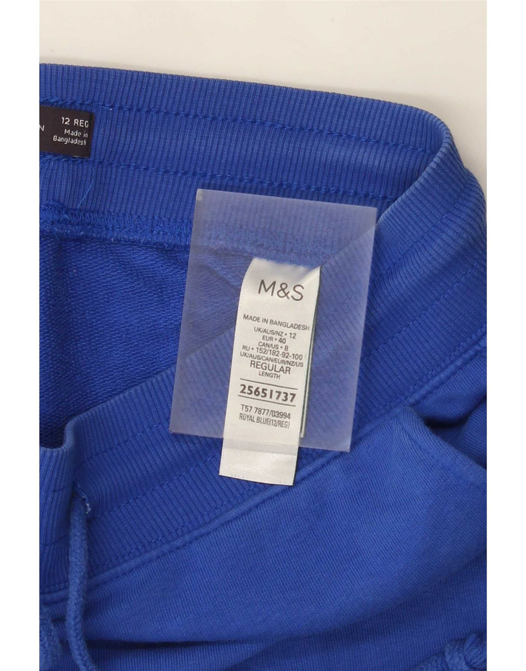 Marks & Spencer Damen-Trainingshose, Jogginghose, UK 12, mittelblau, Baumwolle