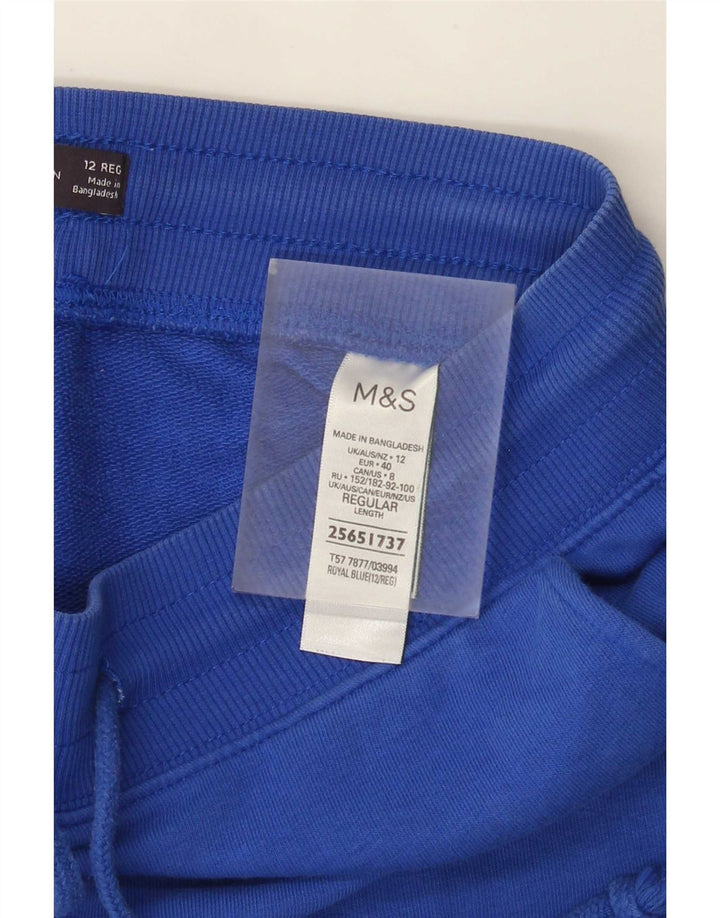 Marks & Spencer Damen-Trainingshose, Jogginghose, UK 12, mittelblau, Baumwolle