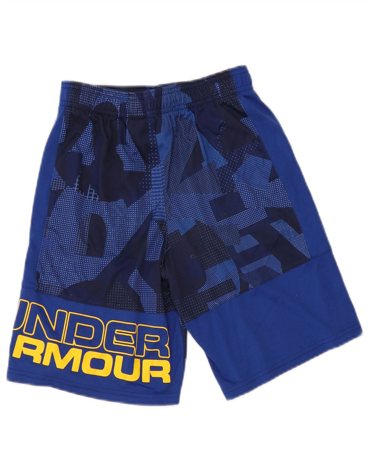 Under Armour Jungen-Sportshorts mit Grafik, 9–10 Jahre, mittelblau, geometrisch