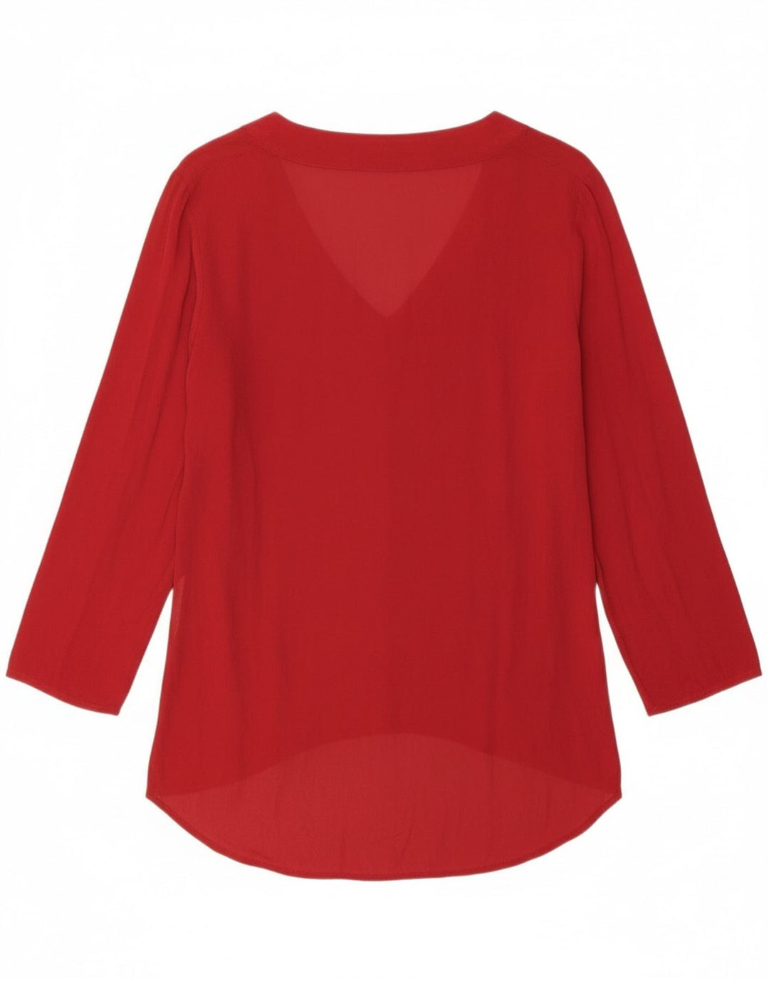 Zara Damen Langarm-Tunika-Top UK 14 Mittelrot