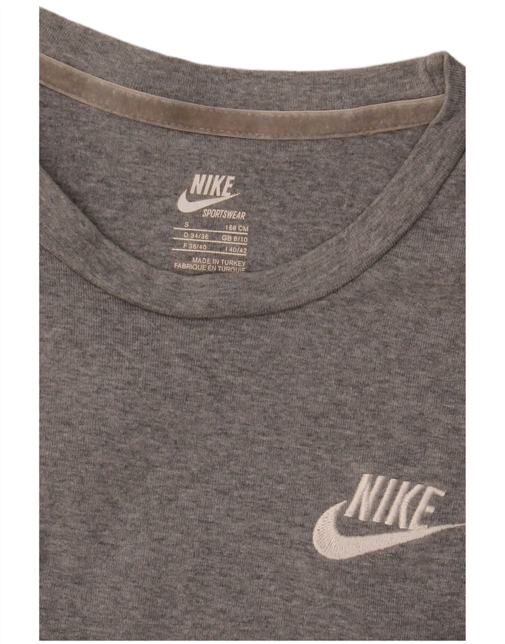 Nike Damen T-Shirt Top UK 8/10 Small Grau