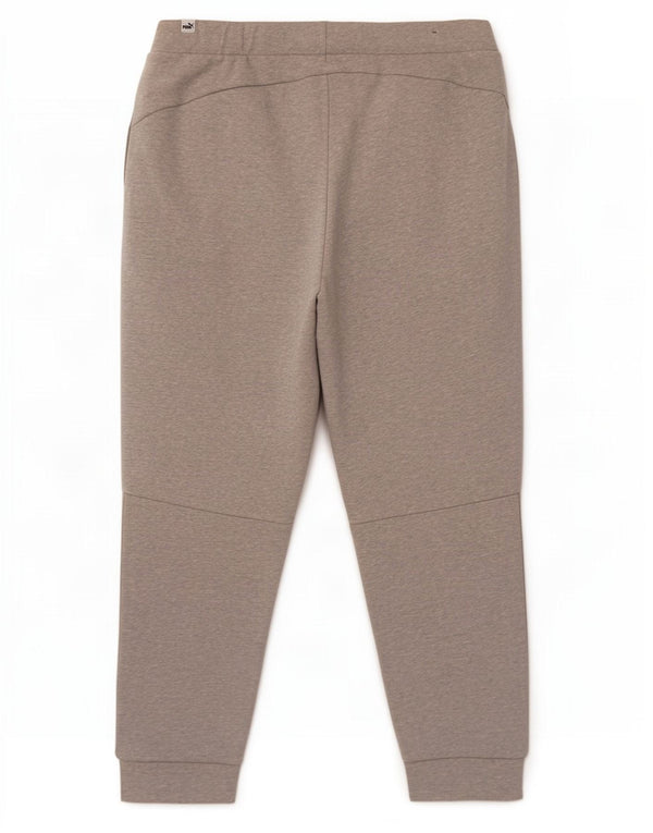 Puma Womens Crop Trainingsanzug Hose Jogger UK 16 Large Grau Colourblock