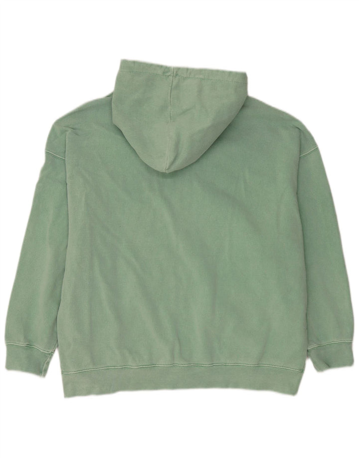 Pull & Bear – Übergroßer Kapuzenpullover mit Reißverschluss für Damen, UK 14, Mittelgrün