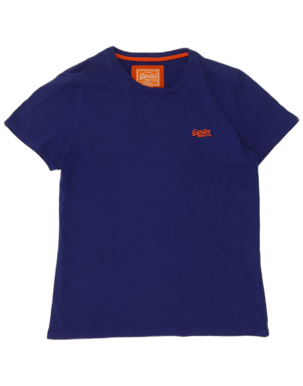 Superdry Herren T-Shirt Top Large Blau Baumwolle