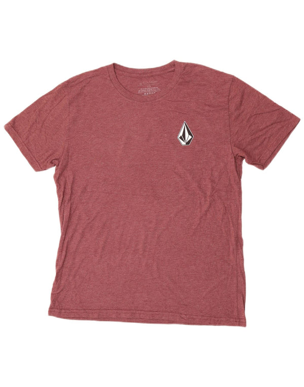 Volcom Mens Graphic T-Shirt Top Large Burgundy Cotton