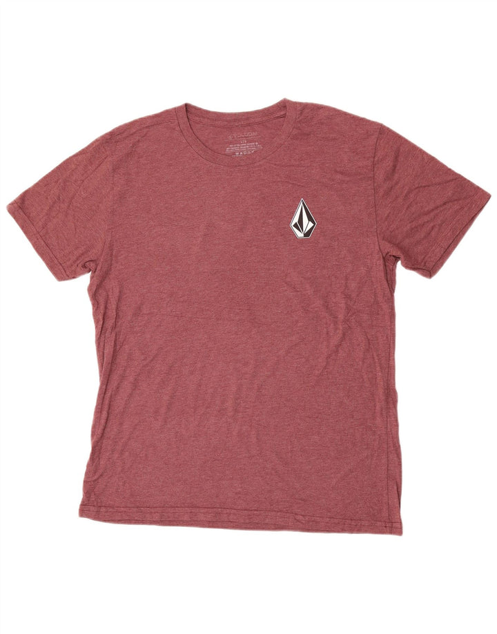 Volcom Herren-T-Shirt mit Grafik, groß, Burgunderrot, Baumwolle