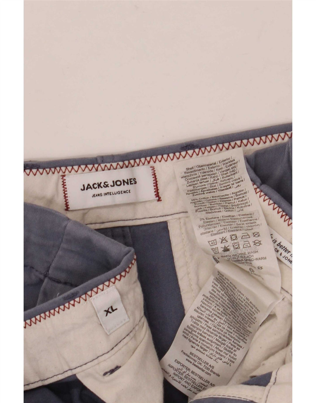 Jack & Jones Herren Regular Chino Shorts XL W38 Blaue Baumwolle
