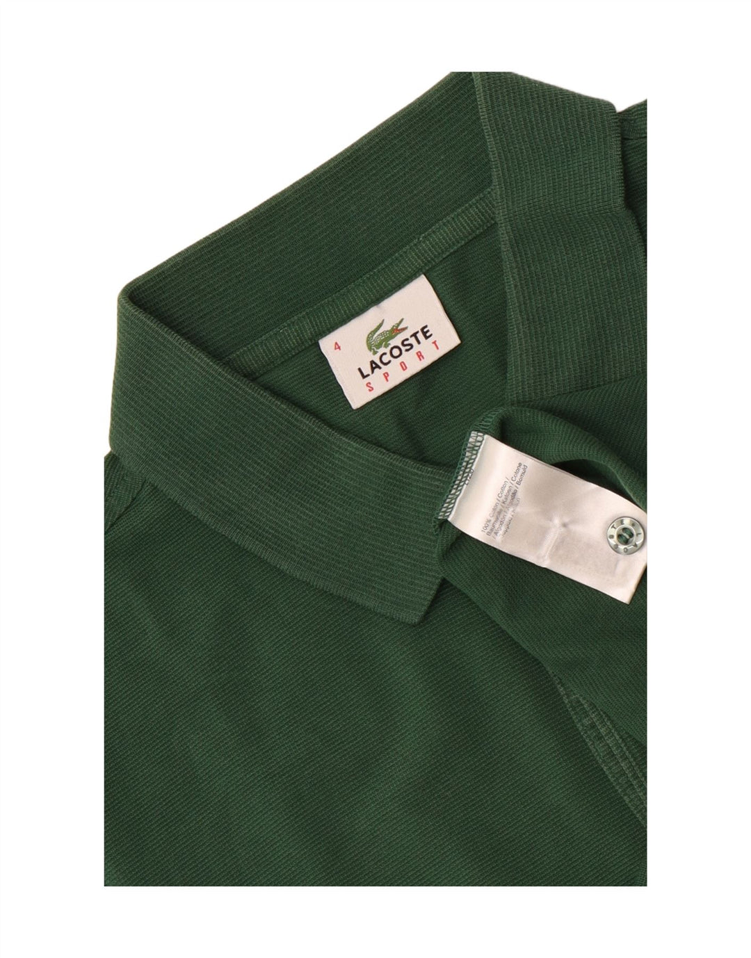 Lacoste Herren-Poloshirt, Größe 4, mittelgrüne Baumwolle