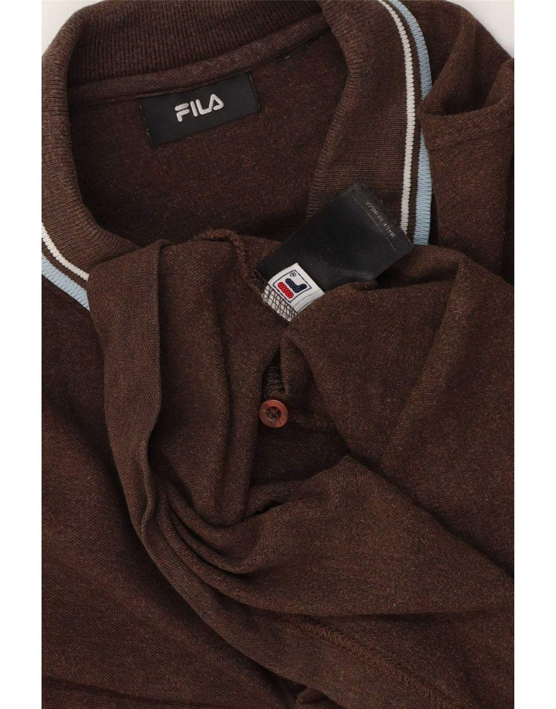 Fila Herren-Poloshirt, große braune Baumwolle