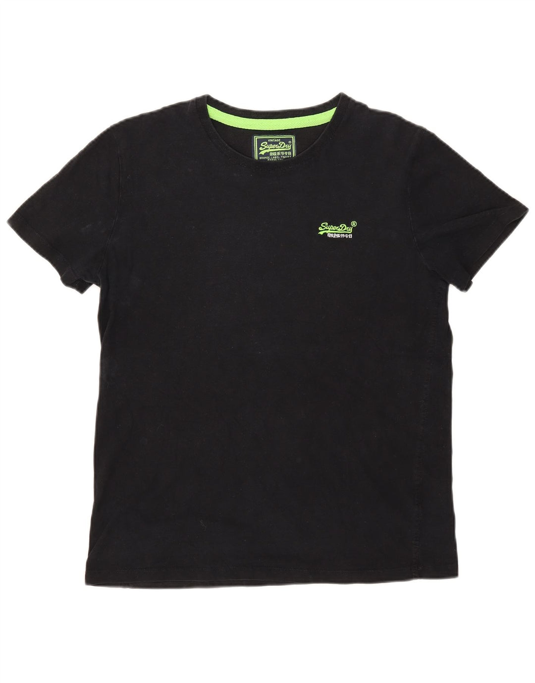 Superdry Herren T-Shirt Top Large Schwarz Baumwolle