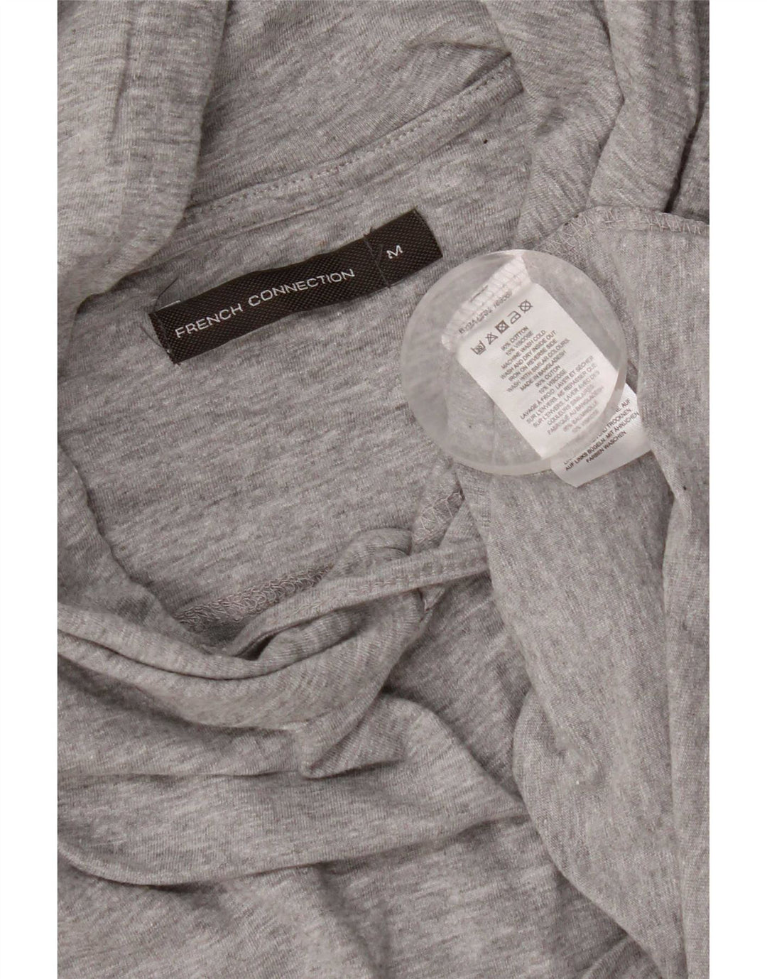 French Connection Herren-Sweatshirt mit normaler Passform, mittelgraue Baumwolle