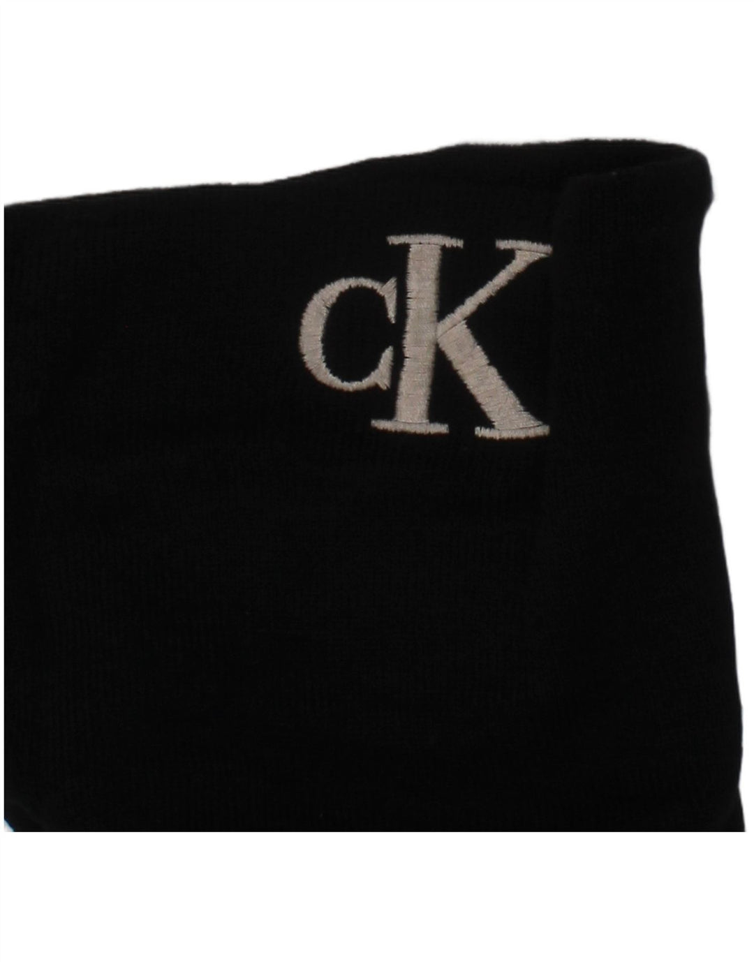 Calvin Klein Herren Strickmütze mit Grafik, Einheitsgröße, schwarzes Acryl-Logo